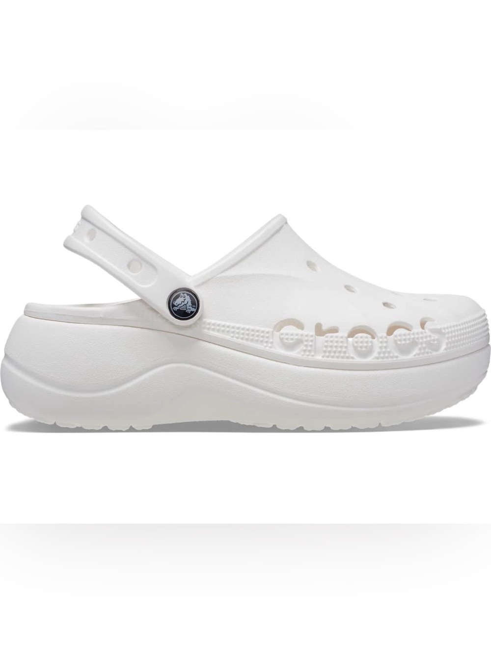 Crocs Women's Baya Clogs Platform Shoes White Size 10